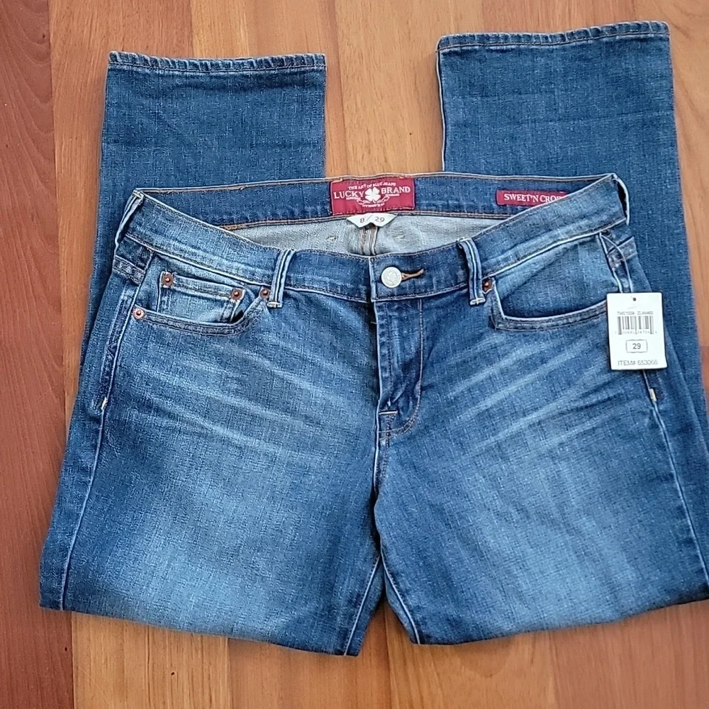 Lucky Brand Sweet Capri denim cuffed cropped jean - Picture 2 of 6